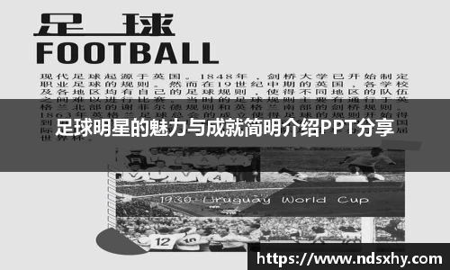 足球明星的魅力与成就简明介绍PPT分享